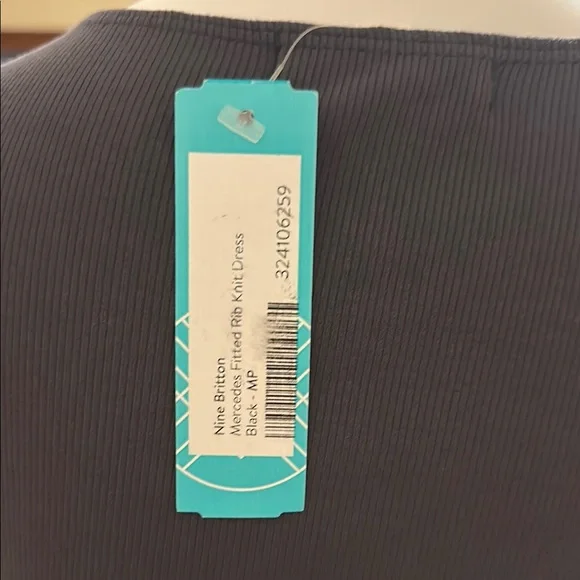 NWT Nine Britton Mercedes fitted rib knit dress Size MP - Picture 6 of 8